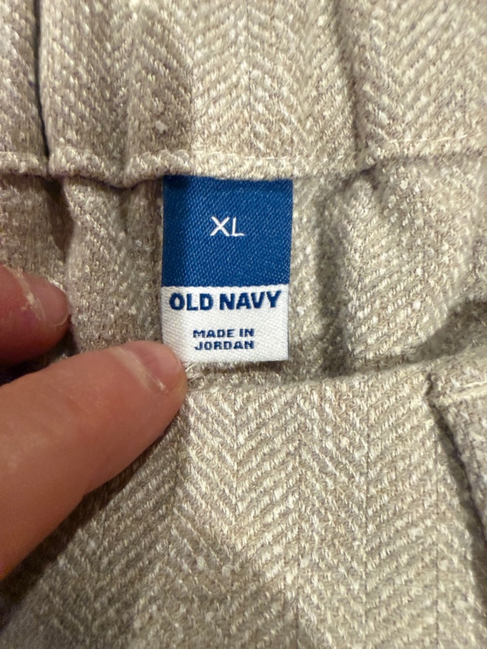 Old Navy Light Cream Straight-Leg Trousers - Picture 3 of 7